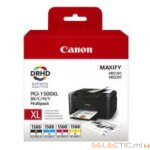 MutPack Encre PGI-1500XL Noire + 3 Couleurs CMY