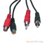 Cordon audio 2 RCA/2 RCA M/F 1,50m