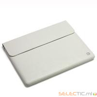 DICOTA Leather Sleeve Housse iPAD Blanc gar. Ã  vie