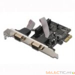 DIG Carte PCIE 2x carte d'interface sÃ©rie RS232(DB9)