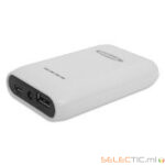 EDN Power Bank 6600 5V/2,1A Compact Puissance BLANC