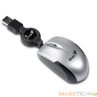 Micro Traveler Silver 1200dpi cÃ¢ble rÃ©tractable