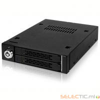 Rack amovible en métal pour 2 DD 2.5p SATA HotSwap Pour 1 emp 5.25p