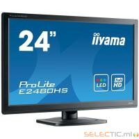 IIYAMA E2480HS-B1 23.6' LED 2MS VGA-DVI-HDMI HP Noir Glossy  Alimentation Interne