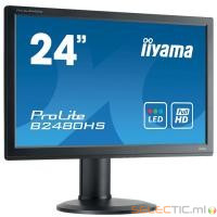 IIYAMA B2480HS-B1 23.6' LED 2MS VGA-DVI-HDMI HP Pied RÃ©gl. + Fonction Pivot -Alim Interne