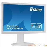 IIYAMA B2280HSD-W1 22 pouces 5ms  VGA/DVI HP + Pied RÃ©glable Blanc