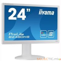 IIYAMA B2480HS-W1 23.6' LED 2MS VGA-DVI-HDMI HP Pied rÃ©gla.
