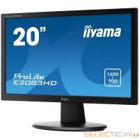 IIYAMA E2083HD-B1 20 pouces 1600x900, 5 ms  250 cd/mÂ² VGA- DVI