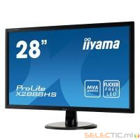 IIYAMA X2888UHSU-B1 28 pouces MVA LED - FHD, 5ms, HP,VGA/DVI/HDMI ultra fin