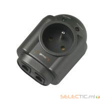 S1-LAN 1 prise FR avec protection parafoudre +RJ45