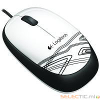 M105 WHITE Souris optique USB PC/MAC/LINUX