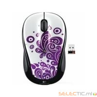 M325 Purple Swirls Wireless Mouse for Notebooks BoÃ®te