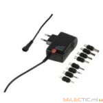 Adaptateur universel avec commutateur 3-12V 1.5A max + 8 emb outs