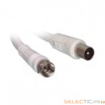 Cordon Satellite Type F mÃ¢le / mÃ¢le RG59 3m