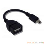 Adaptateur USB OTG/HOST MiniUSB/USB M/F 0.10m