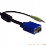 Cordon VGA+AUdio HD15 M/M 2 ferrites 2m