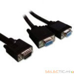 Adaptateur VGA HD15 MÃ¢le vers 2x VGA Femelle