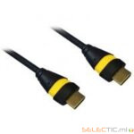 Cordon HDMI 1.4 Ethernet 10m A-A M-M Noir/Jaune