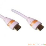 Cordon HDMI 1.4 Ethernet 3m A-A M-M Blanc/orange