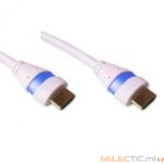 Cordon HDMI 1.4 Ethernet 3m A-A M-M Blanc/Bleu