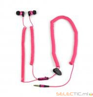 SAT Bungee Earphone Ecouteur Elastique Rose