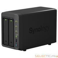 DS713+ BoÃ®tier NAS pour 2 DD 3.5/2.5p 2.13GHz DCore 1Go 2LAN Gb USB3 eSata