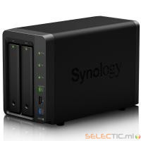 DS214+ BoÃ®tier NAS pour 2 DD 3.5/2.5p 1.33GHz DCore 1Go 2LAN Gb USB3 eSata