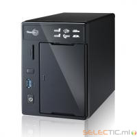 N2800 Bt NAS pour 2 DD 3.5/2.5p 2.13GHz DC 2Go 2LAN Gb USB3 eSata HDMI VGA