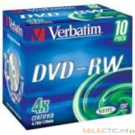 Verba DVD RW- 120min 4.7G 4X  (x10 boites crystales) 2.4(x10)